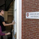 Students enter the Admissions Building on the campus of Harvard University on Sept. 12, 2006, in Cambridge, Mass. (Glen Cooper/Getty Images)